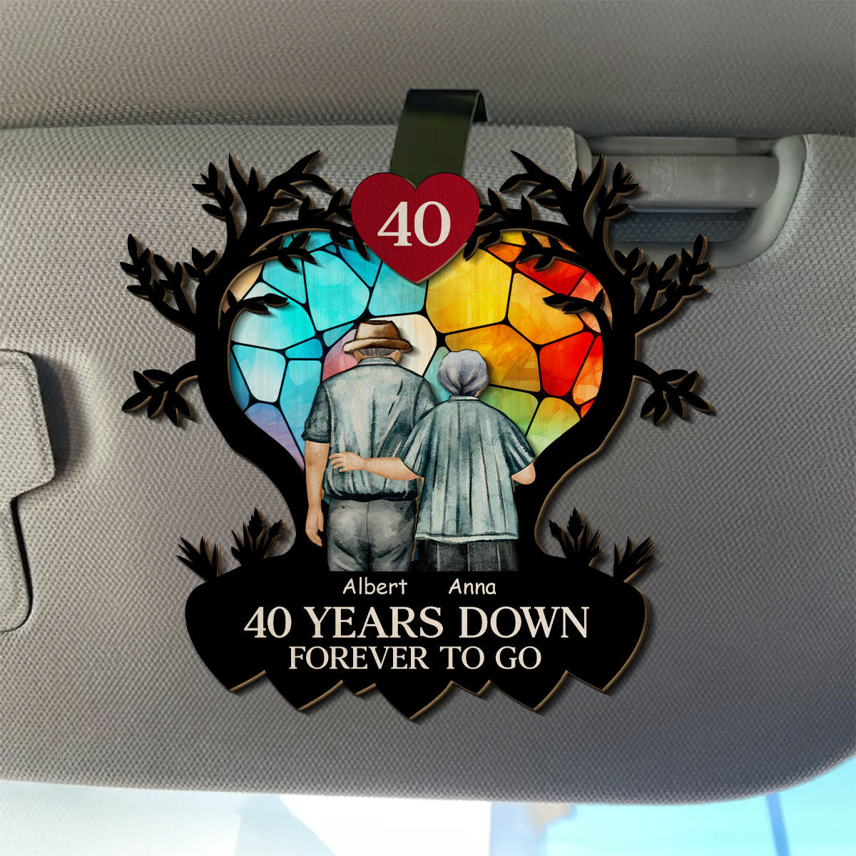 Forever With You - Personalized Car Visor Clip
