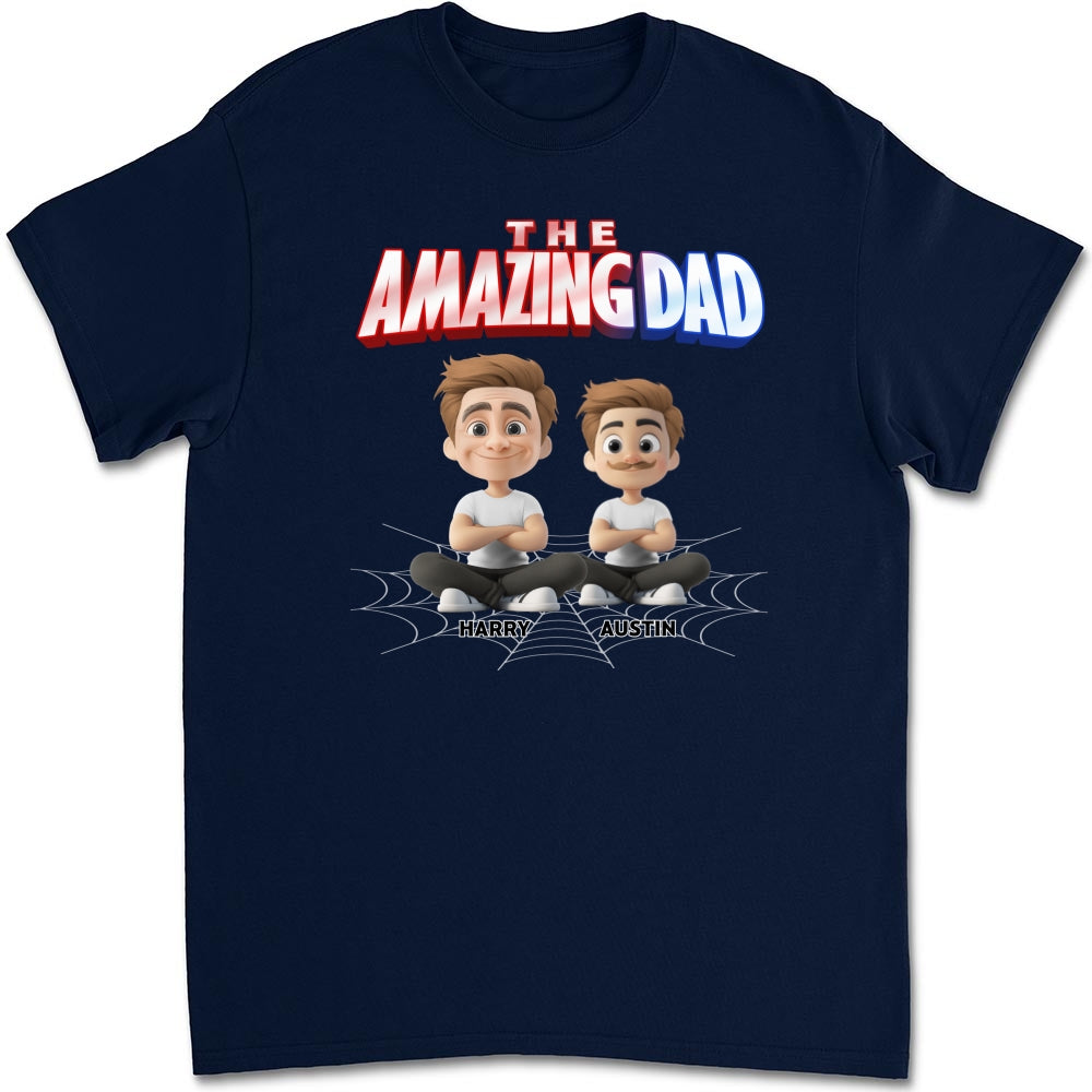 Custom Father's Day, Special Gift for Dad & Grandpa • The World Best Amazing Dad - Personalized Shirt