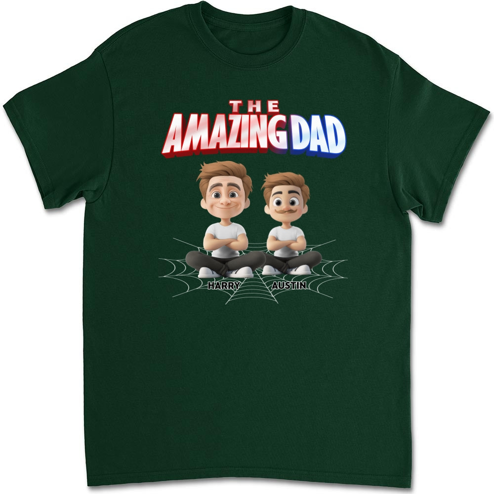 Custom Father's Day, Special Gift for Dad & Grandpa • The World Best Amazing Dad - Personalized Shirt