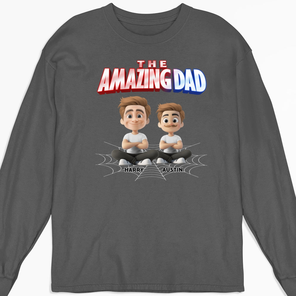 Custom Father's Day, Special Gift for Dad & Grandpa • The World Best Amazing Dad - Personalized Shirt