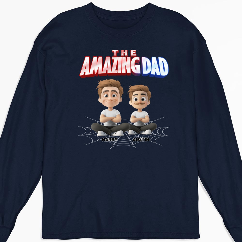 Custom Father's Day, Special Gift for Dad & Grandpa • The World Best Amazing Dad - Personalized Shirt