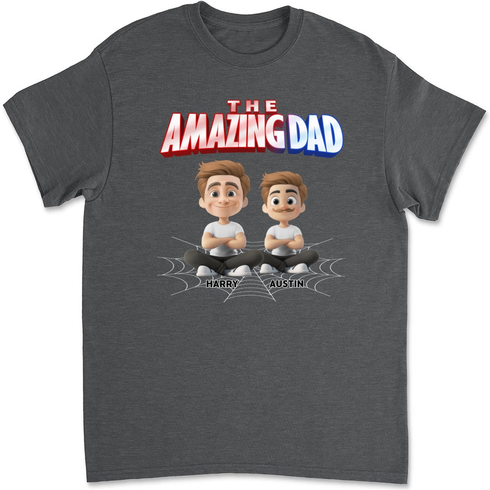 Custom Father's Day, Special Gift for Dad & Grandpa • The World Best Amazing Dad - Personalized Shirt
