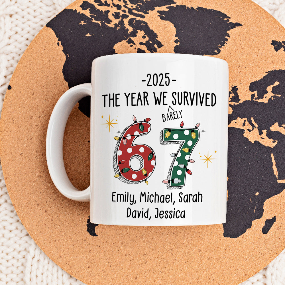 Custom Coworker, Christmas & Birthday Team Appreciation Gift • Six Seven Coworker Slang - Personalized Coffee Mug