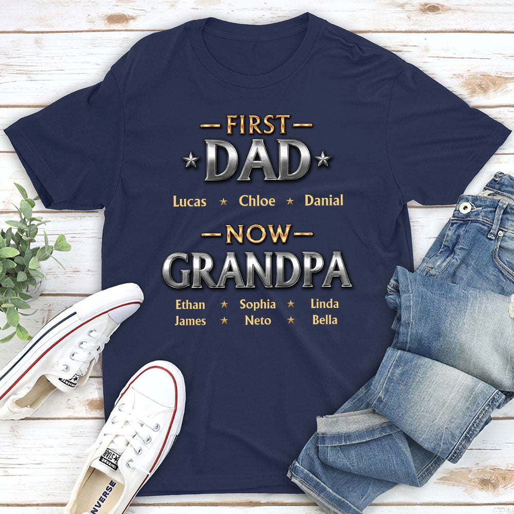 Custom Father's Day, Special Gift for Dad & Grandpa • Living The Best Title - Personalized Shirt