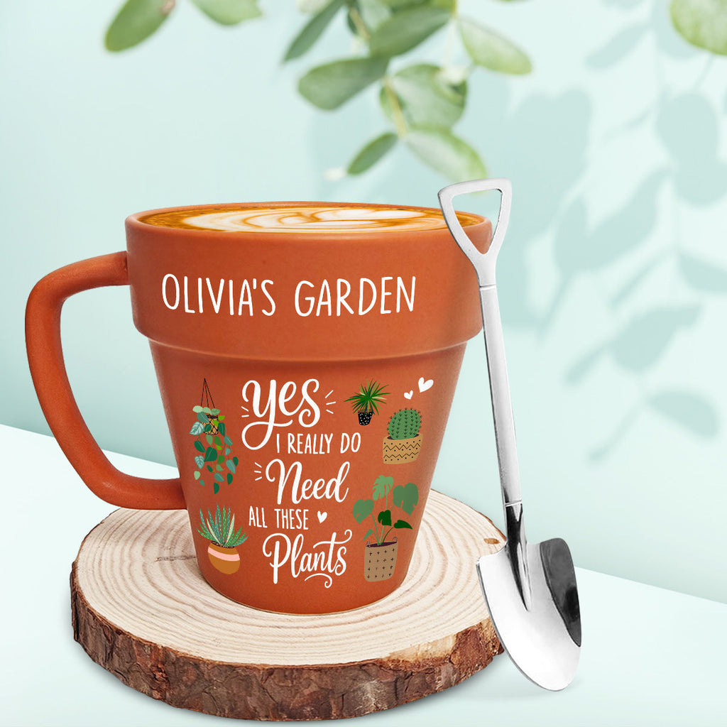 Custom Christmas & Birthday Keepsake Gift • Just One More Plant - Personalized Plant Pot Mug