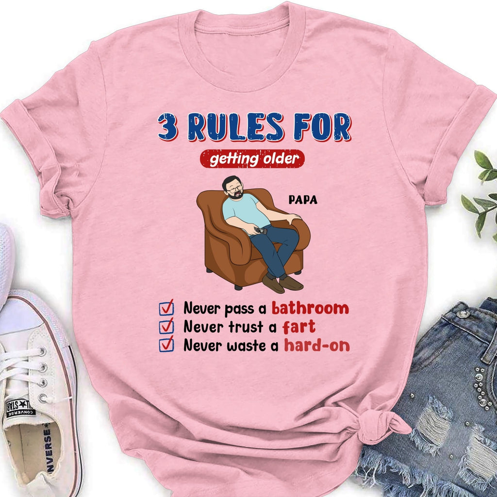 Custom Father's Day, Special Gift for Dad & Grandpa • Grandpa Rules Laugh Leak Repeat - Personalized Shirt