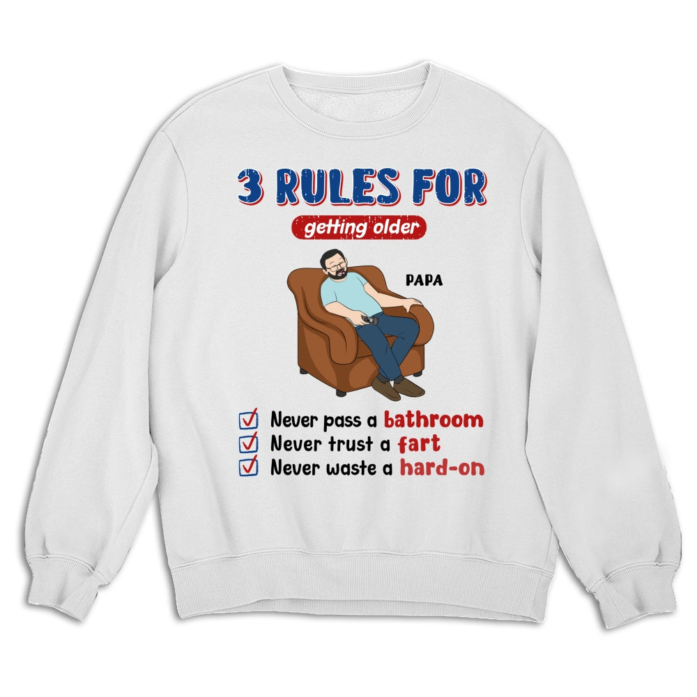 Custom Father's Day, Special Gift for Dad & Grandpa • Grandpa Rules Laugh Leak Repeat - Personalized Shirt
