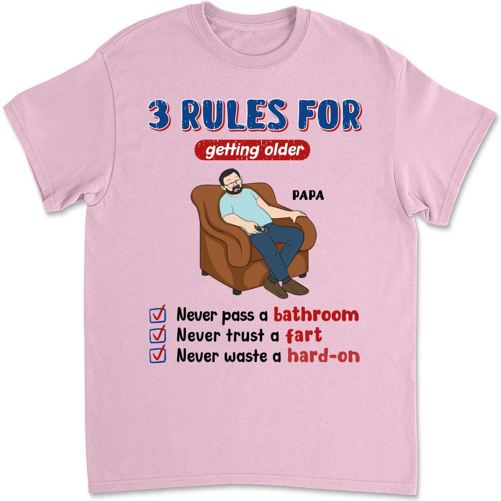 Custom Father's Day, Special Gift for Dad & Grandpa • Grandpa Rules Laugh Leak Repeat - Personalized Shirt