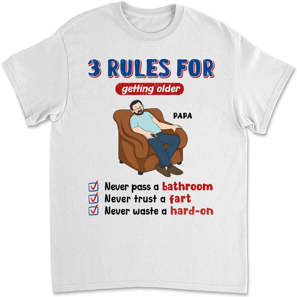 Custom Father's Day, Special Gift for Dad & Grandpa • Grandpa Rules Laugh Leak Repeat - Personalized Shirt