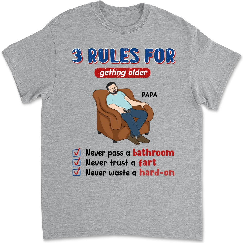 Custom Father's Day, Special Gift for Dad & Grandpa • Grandpa Rules Laugh Leak Repeat - Personalized Shirt