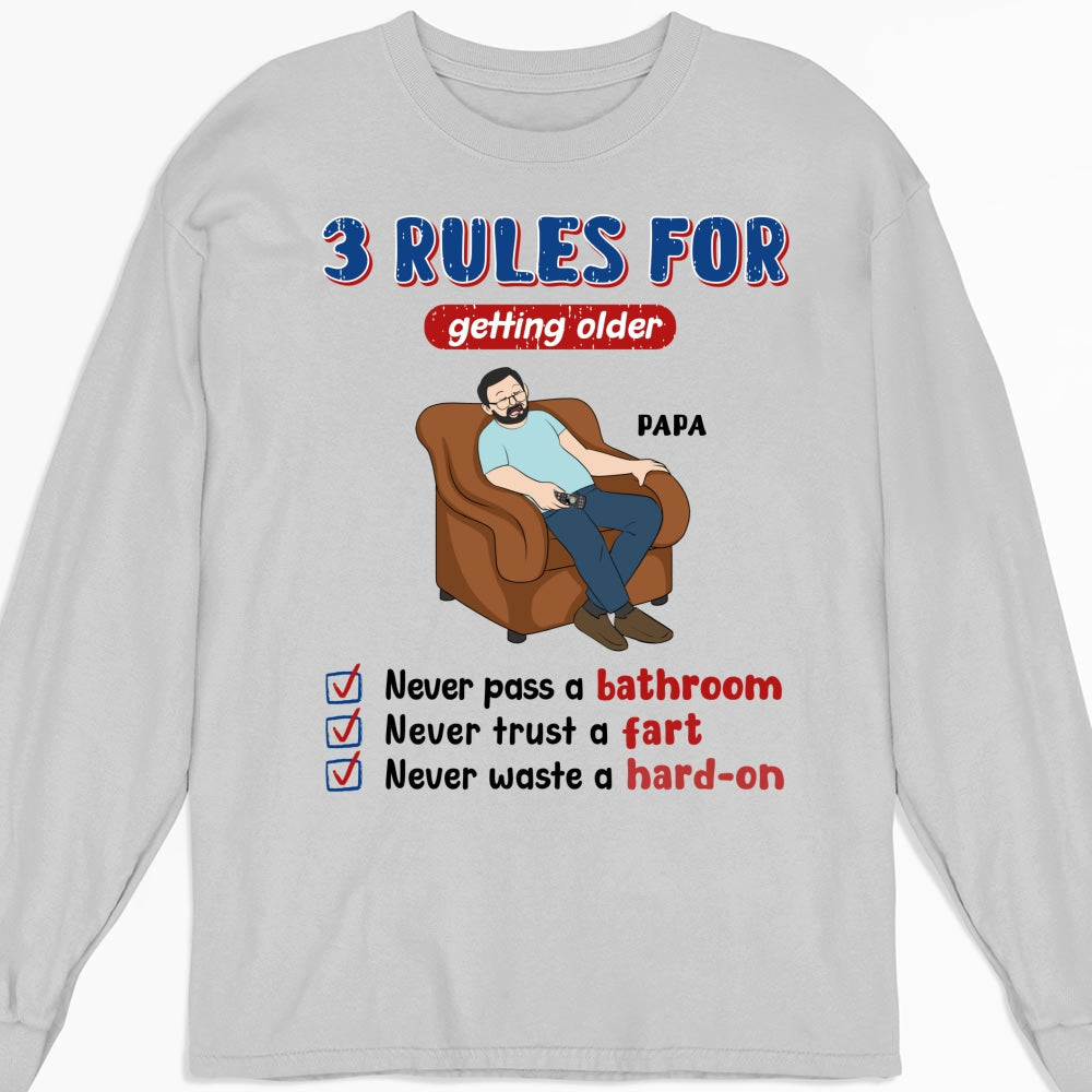 Custom Father's Day, Special Gift for Dad & Grandpa • Grandpa Rules Laugh Leak Repeat - Personalized Shirt