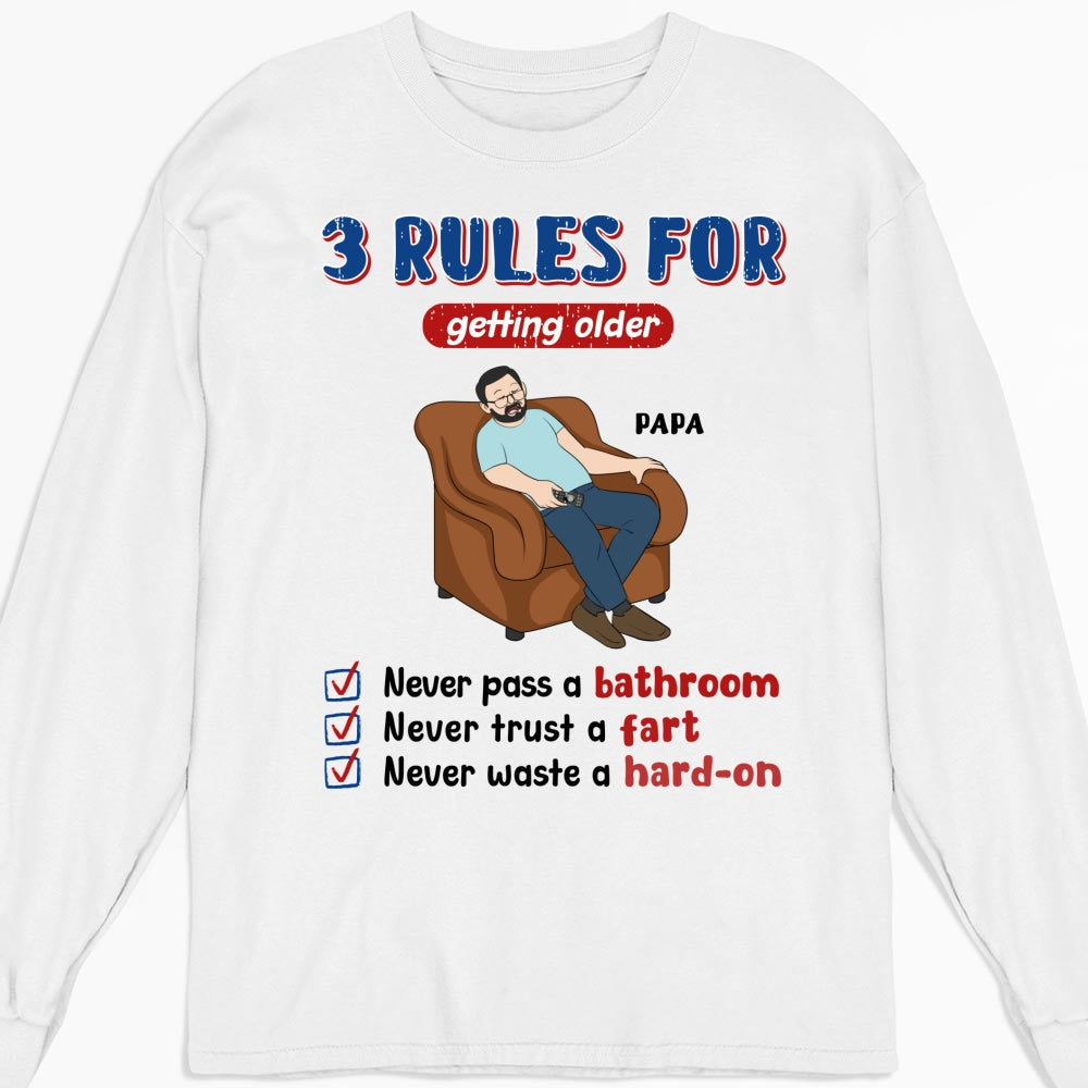Custom Father's Day, Special Gift for Dad & Grandpa • Grandpa Rules Laugh Leak Repeat - Personalized Shirt