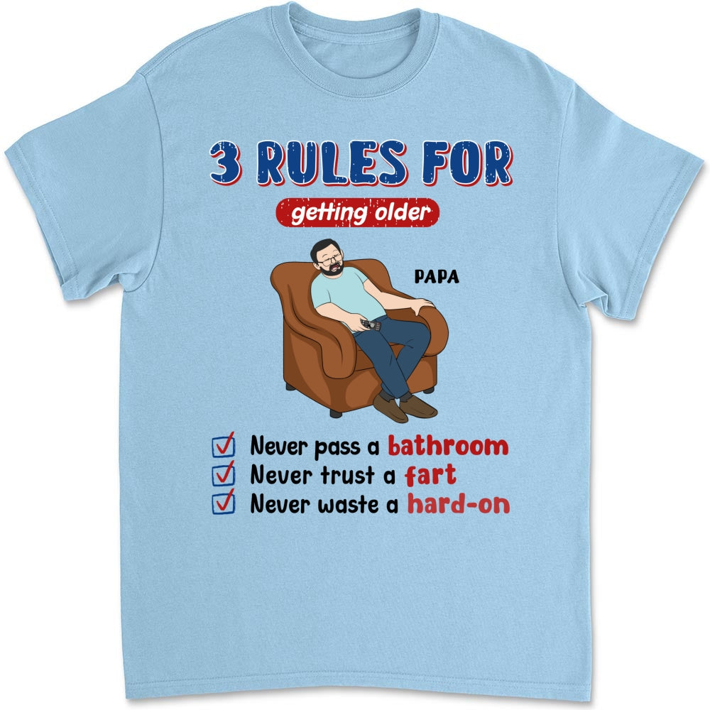Custom Father's Day, Special Gift for Dad & Grandpa • Grandpa Rules Laugh Leak Repeat - Personalized Shirt