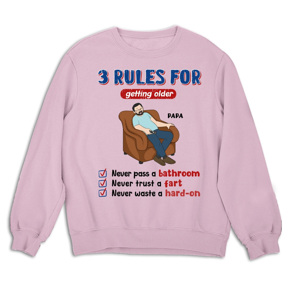 Custom Father's Day, Special Gift for Dad & Grandpa • Grandpa Rules Laugh Leak Repeat - Personalized Shirt