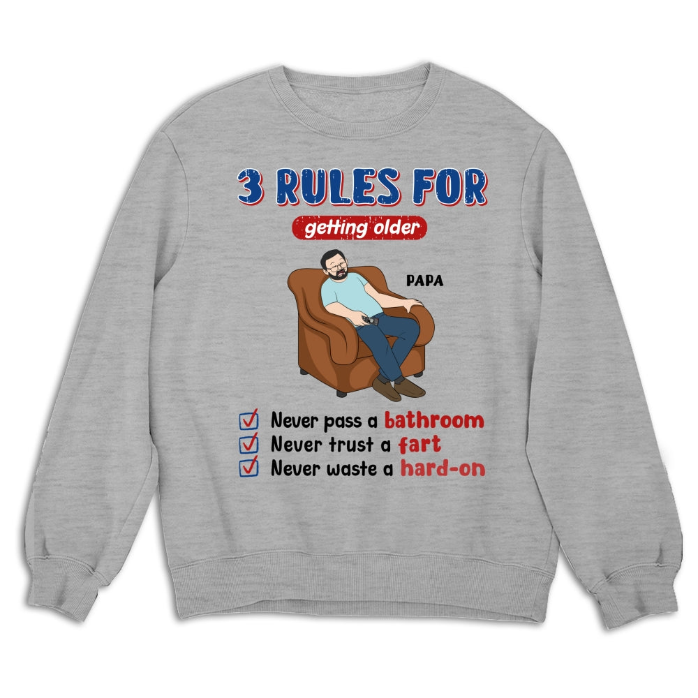 Custom Father's Day, Special Gift for Dad & Grandpa • Grandpa Rules Laugh Leak Repeat - Personalized Shirt