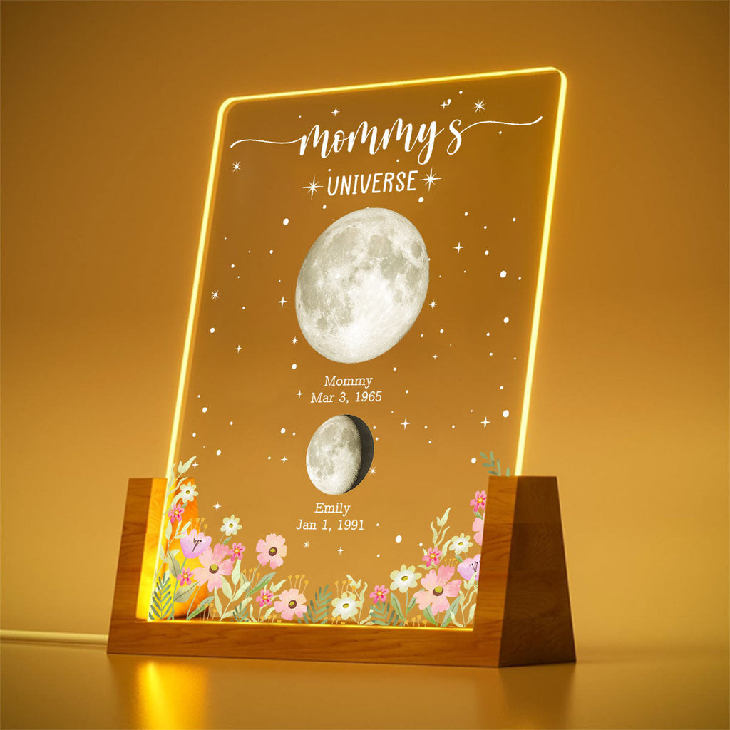 Custom Mother's Day Gift for Mom Grandma • Momma Love Brighter Than Moon - Personalized Night Light