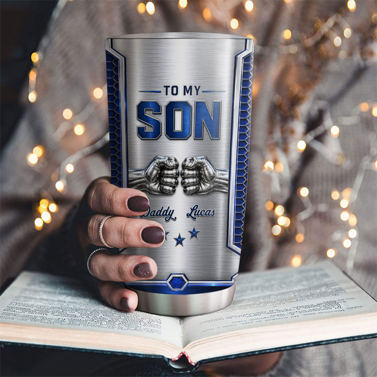 Custom Father's Day Birthday Gifts For Son • Stay Strong - Personalized 3D Effect Tumbler