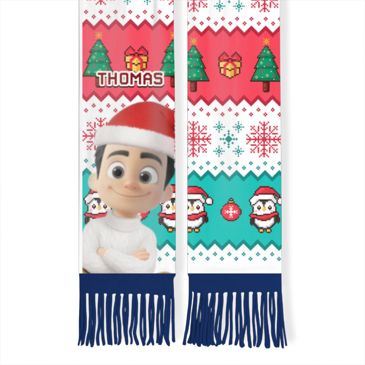 Cute Christmas Character - Personalized Scarf