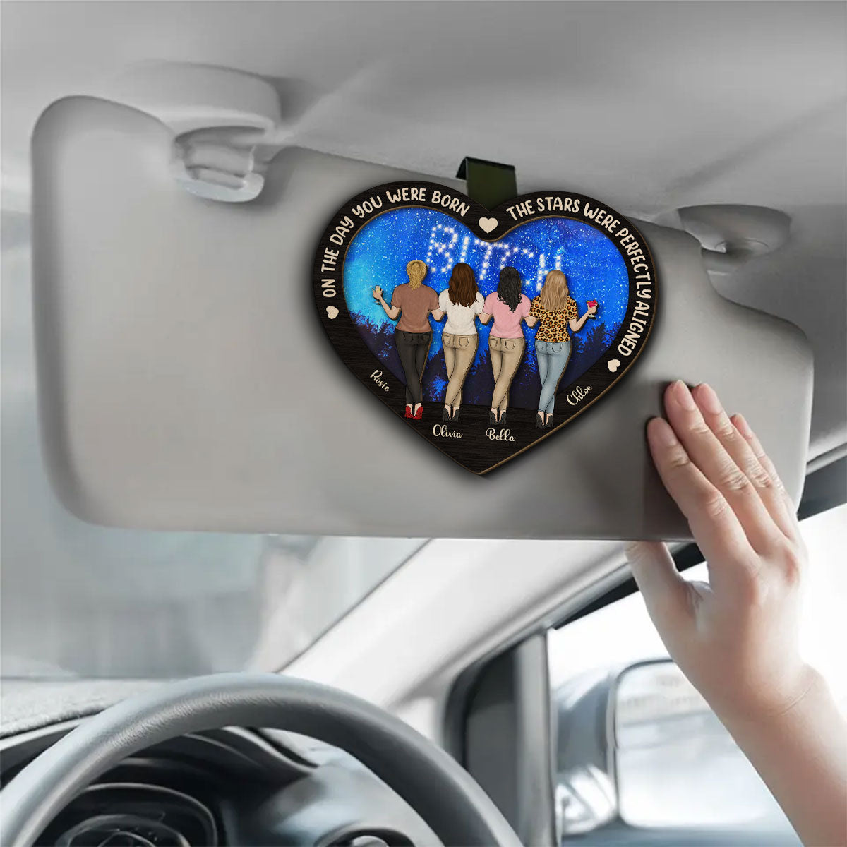 On The Day You Were Born - Personalized Car Visor Clip