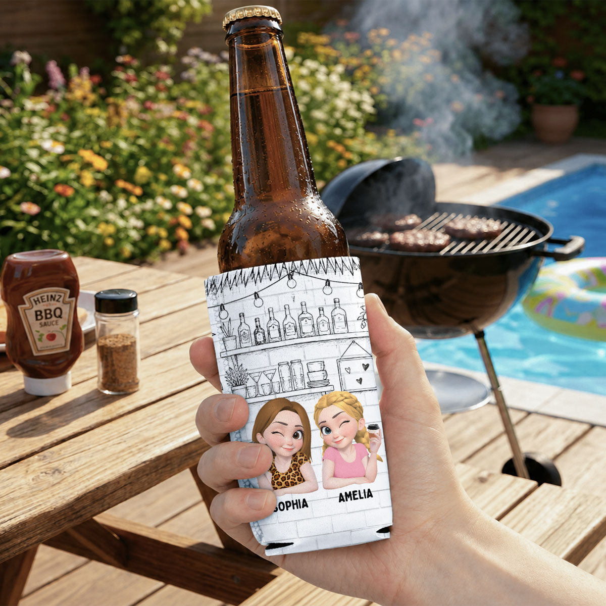 Best Bitches - Personalized Skinny Can Cooler