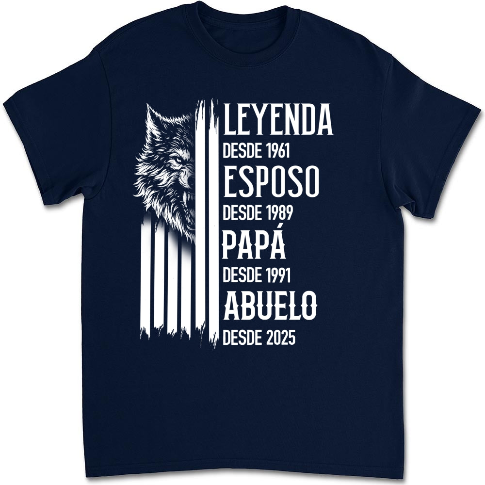 Custom Christmas & Birthday Gift for Dad, Grandpa • El Verdadero Rey – Camiseta Personalizada