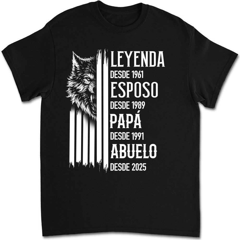 Custom Christmas & Birthday Gift for Dad, Grandpa • El Verdadero Rey – Camiseta Personalizada