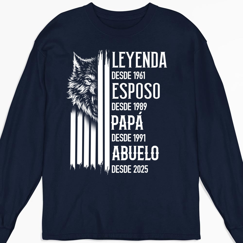 Custom Christmas & Birthday Gift for Dad, Grandpa • El Verdadero Rey – Camiseta Personalizada