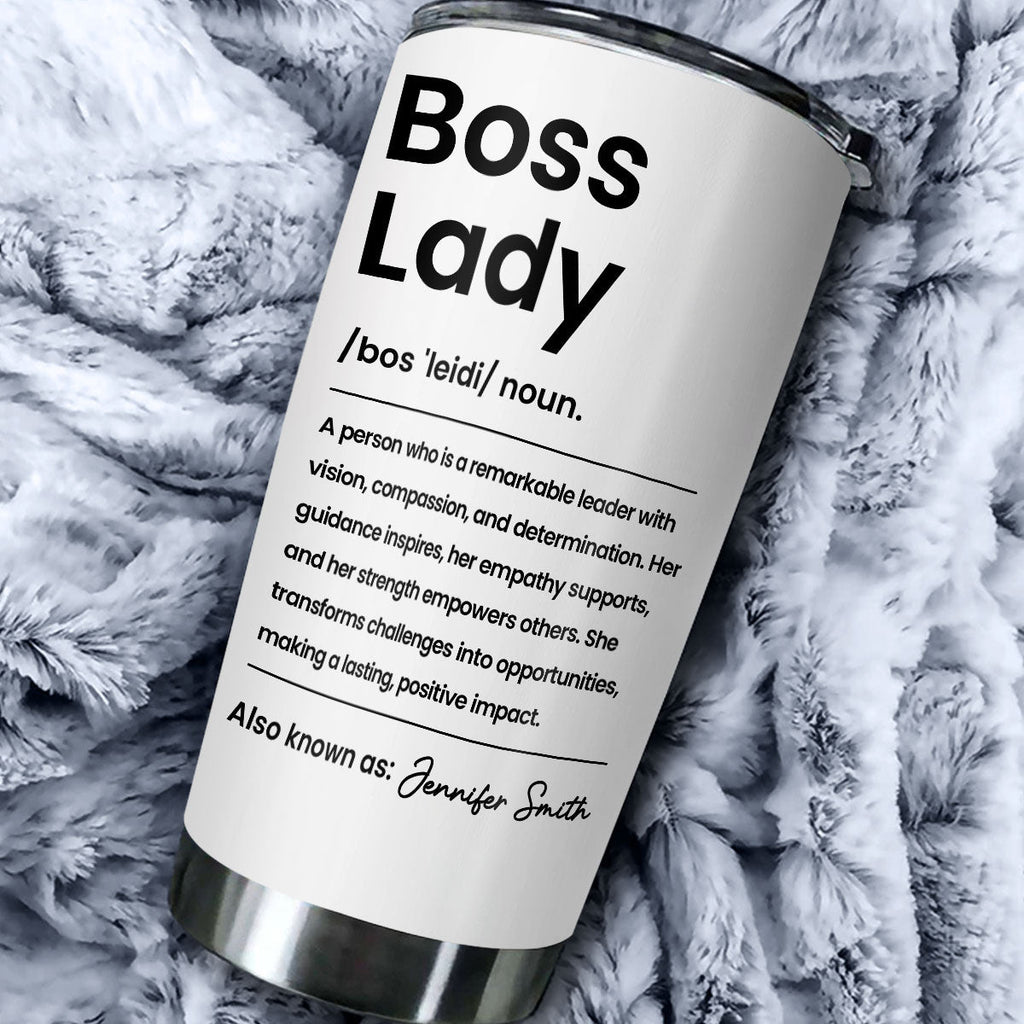 Custom Christmas Birthday Team Appreciation Gifts For Coworker • Boss Lady 2 - Personalized Tumbler