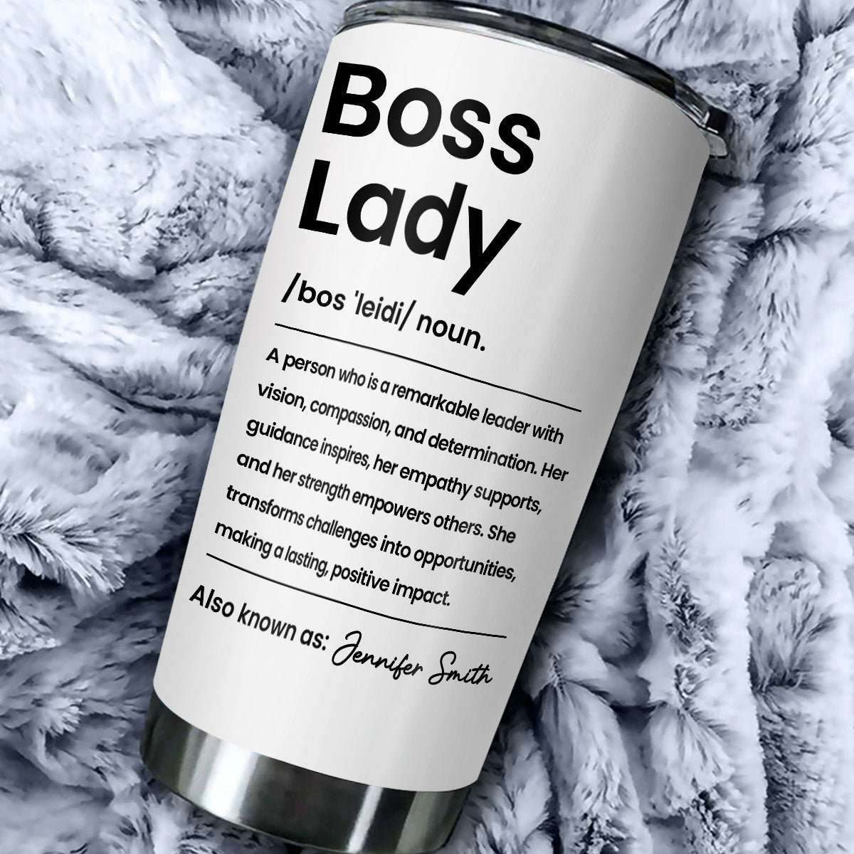 Custom Christmas Birthday Team Appreciation Gifts For Coworker • Boss Lady 2 - Personalized Tumbler