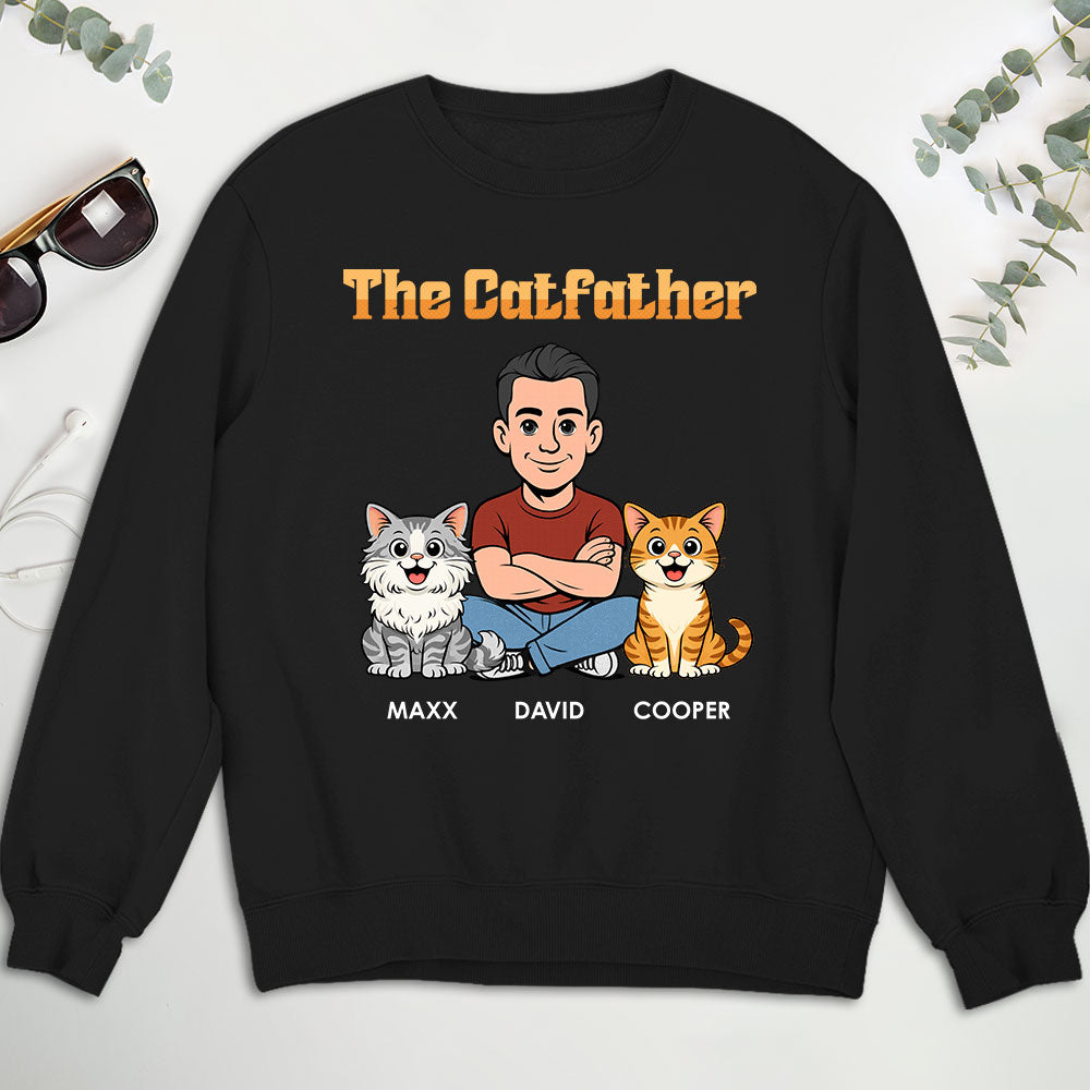 Custom Christmas & Birthday Keepsake Gift • The Catfather Retro - Personalized Shirt - Sweatshirt