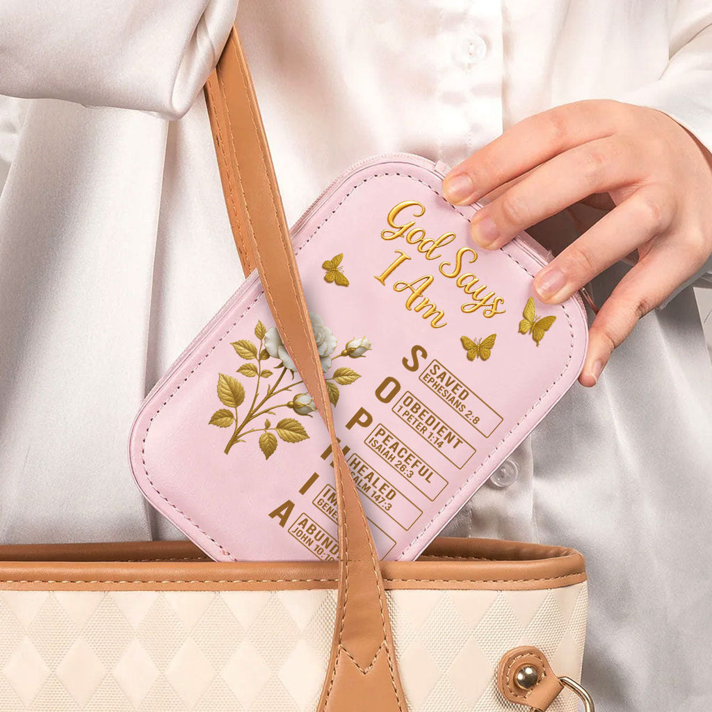 God Says I Am Bible - Personalized Jewelry Box With LED Mirror