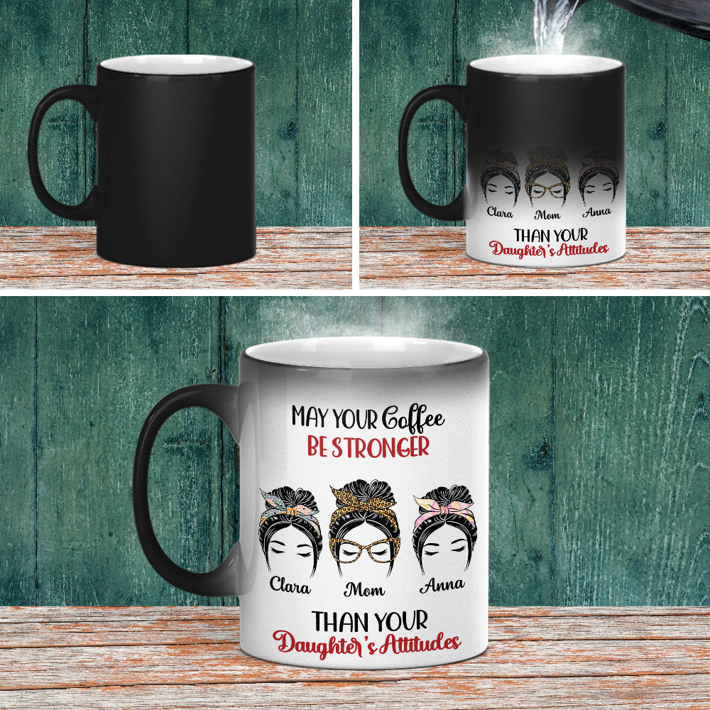 Custom Anniversary Keepsake Gifts For Couple • Your Coffee Stronger - Personalized Color Changing Mug