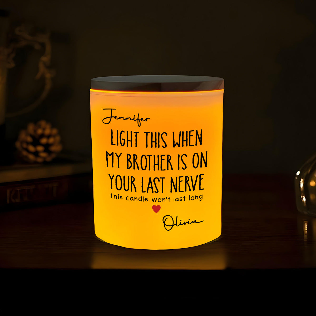 Your Last Nerve - Personalized Glass Jar With LED Candle