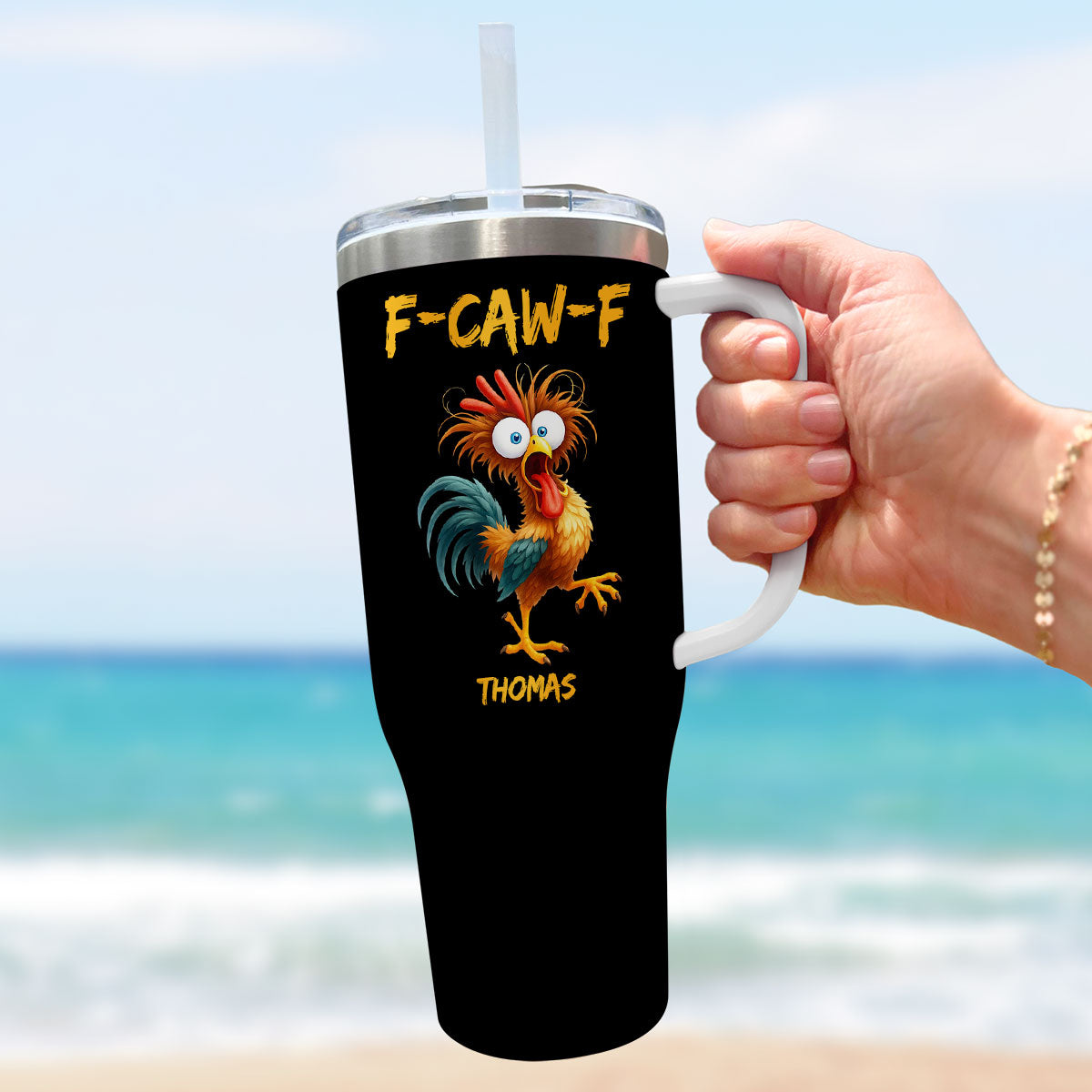 Custom Christmas Birthday Gifts For Friend, Coworker • FCAWF Chicken Humor - Personalized Tumbler