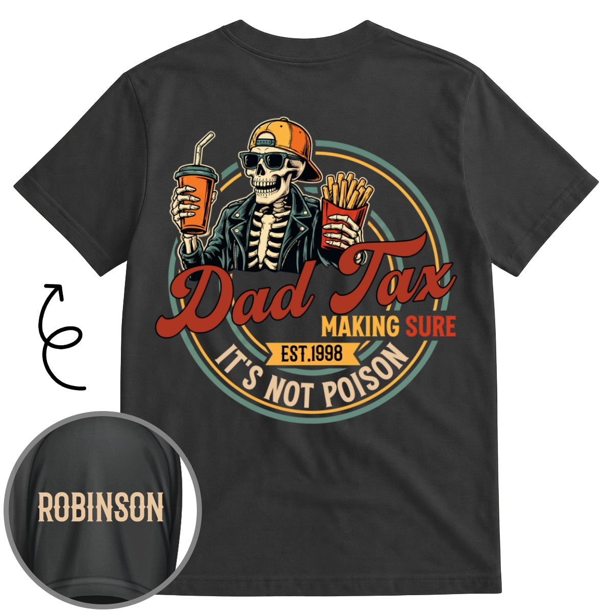 Custom Father's Day, Special Gift for Dad & Grandpa • Poison Tester - Personalized Shirt With Design On Sleeve
