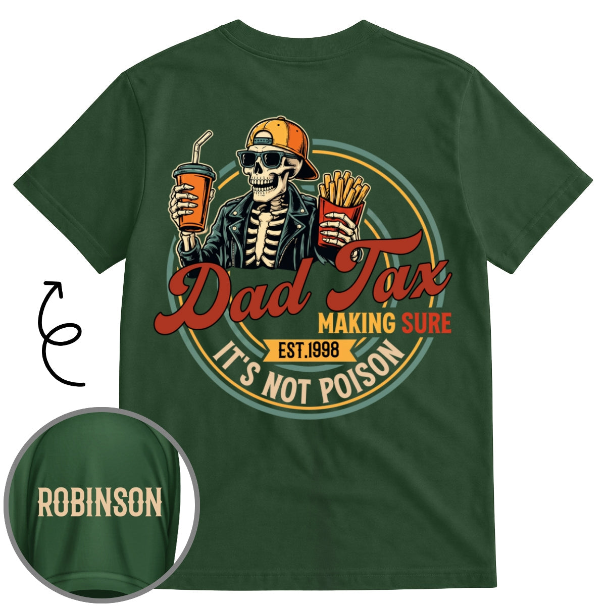 Custom Father's Day, Special Gift for Dad & Grandpa • Poison Tester - Personalized Shirt With Design On Sleeve