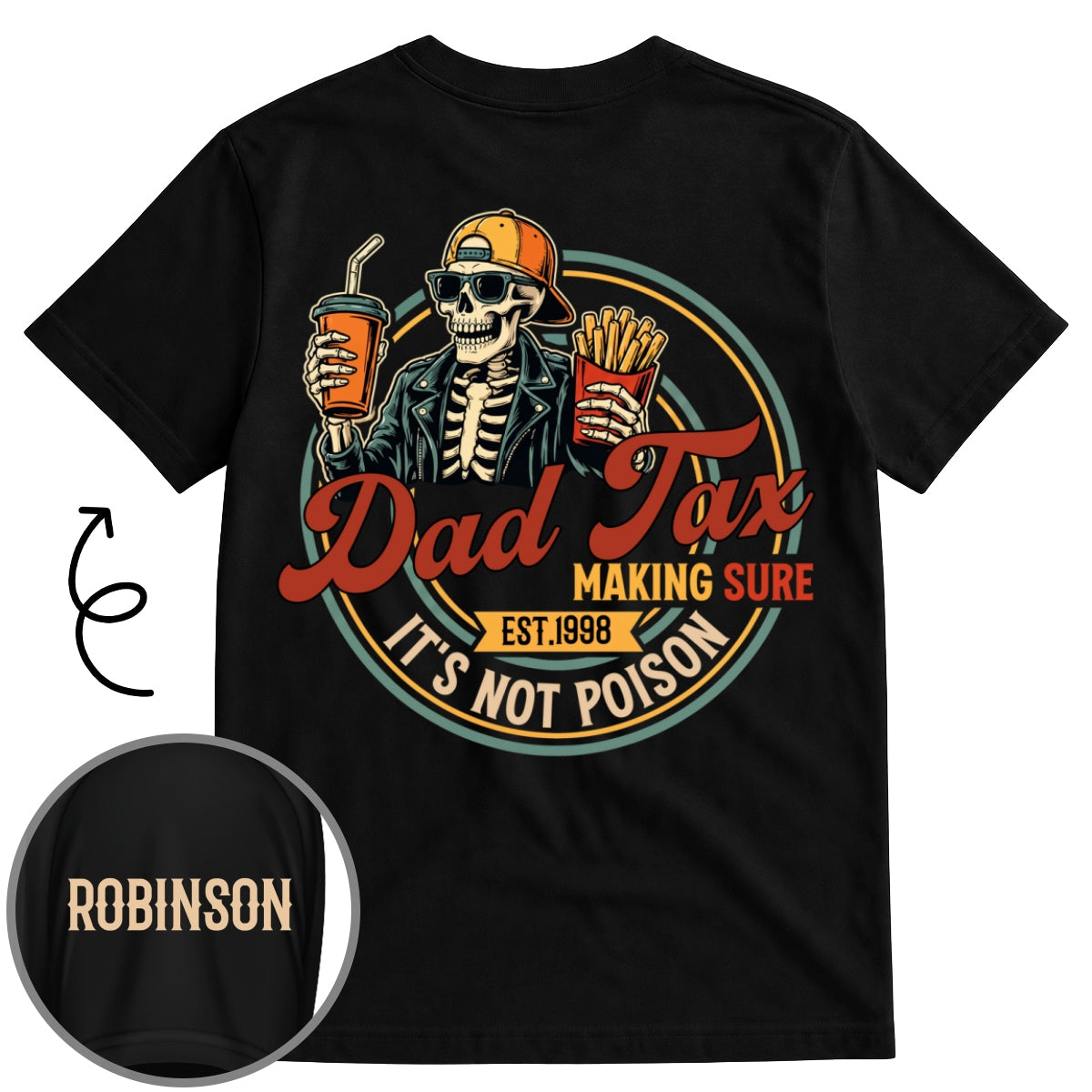Custom Father's Day, Special Gift for Dad & Grandpa • Poison Tester - Personalized Shirt With Design On Sleeve