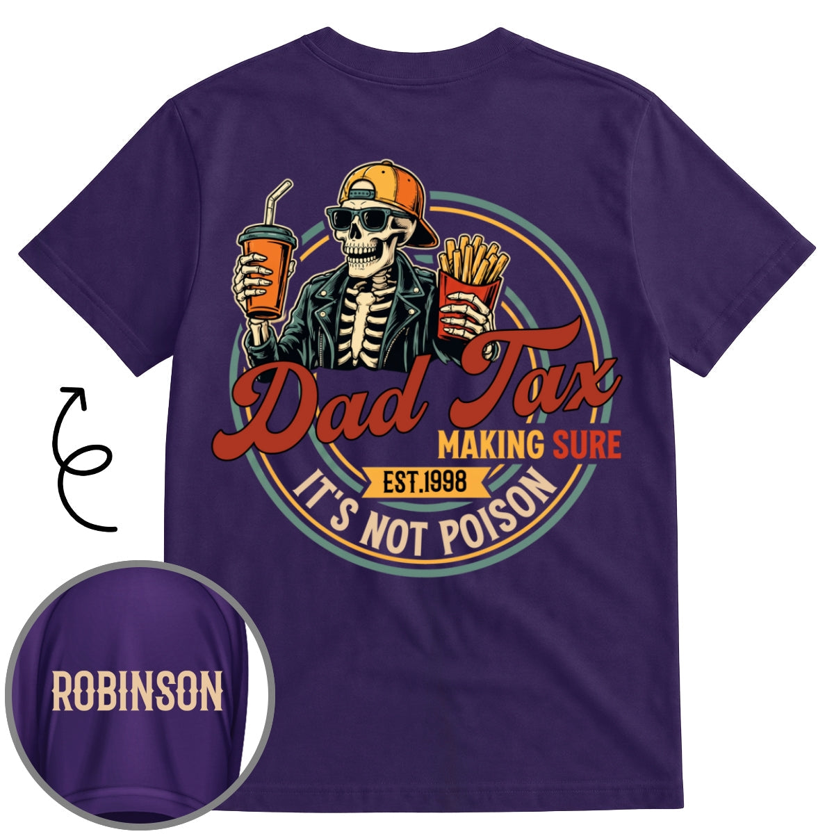 Custom Father's Day, Special Gift for Dad & Grandpa • Poison Tester - Personalized Shirt With Design On Sleeve