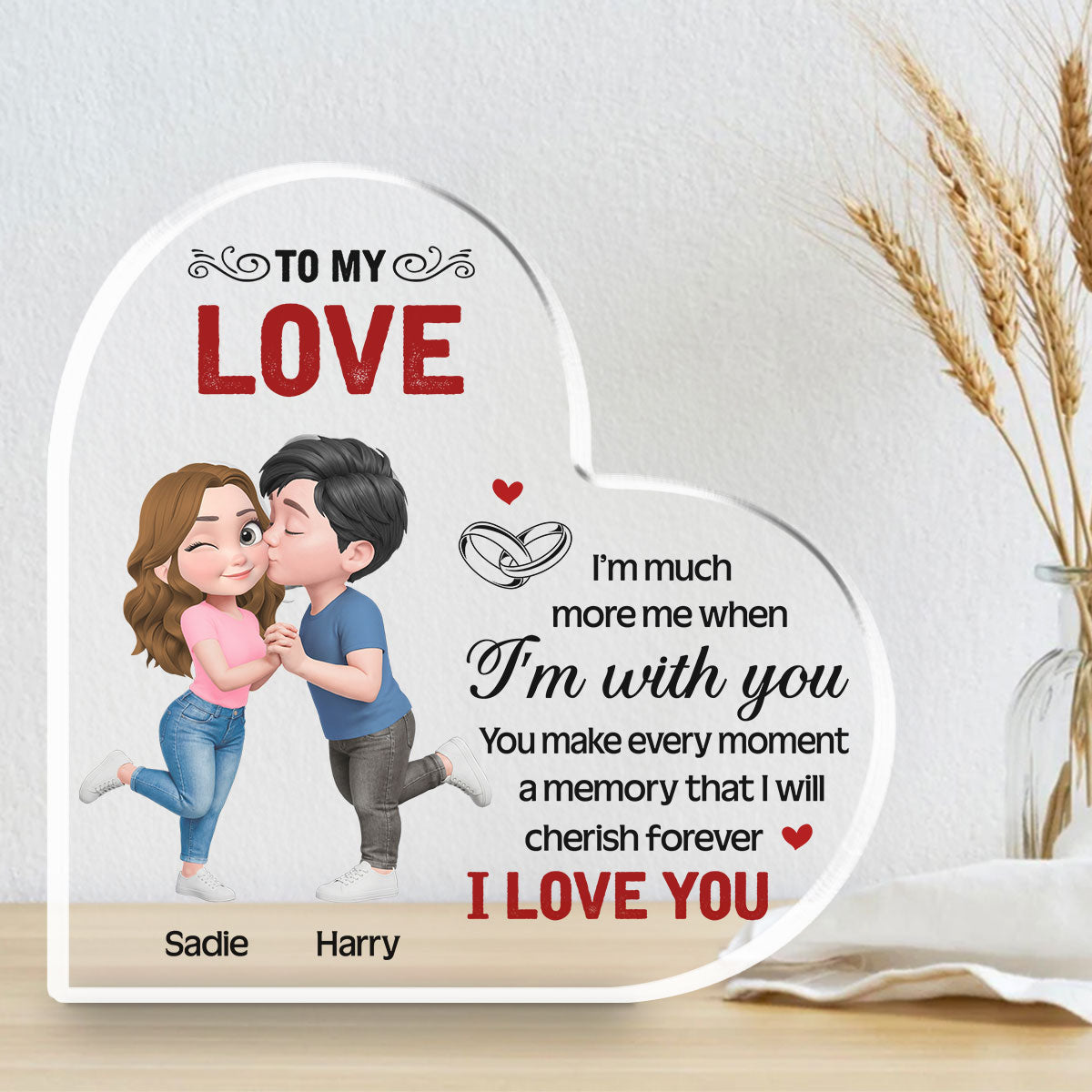 Custom Couple's Decor, Anniversary & Wedding Gift • You Make Life Beautiful Always - Personalized Acrylic Plaque