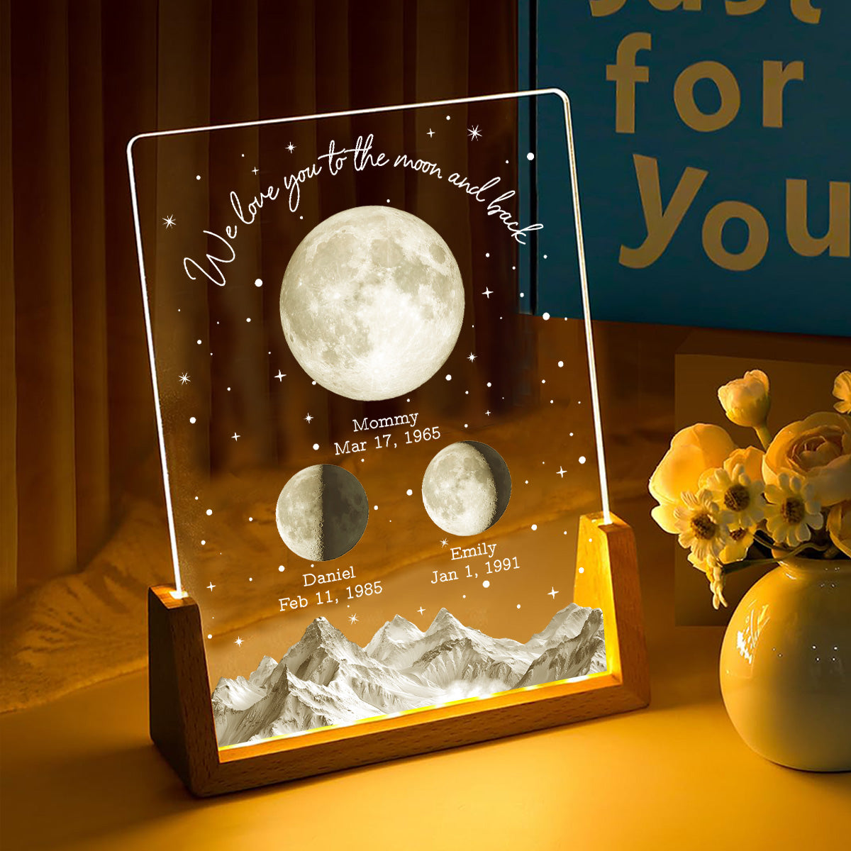 Custom Mother's Day Gift for Mom Grandma • We Cherish You Beyond Stars - Personalized Night Light