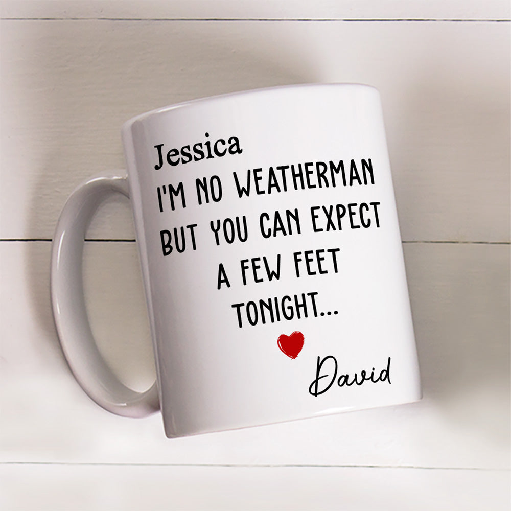 Custom Anniversary Keepsake Gifts For Couple • The Forecast Predicts A Surprise - Personalized Coffee Mug