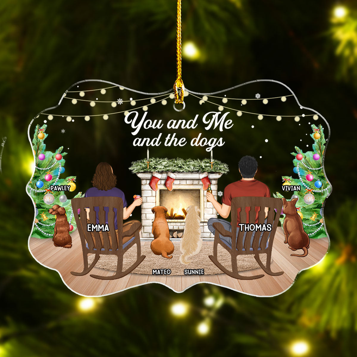 Custom Keepsake Christmas Ornament •  You And Me - Personalized Acrylic Ornament