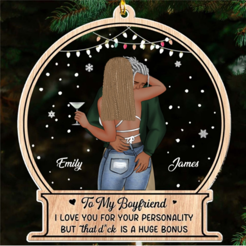 Custom Couple Christmas Ornament, Anniversary Gift •  Dear Husband - Personalized Acrylic Ornament
