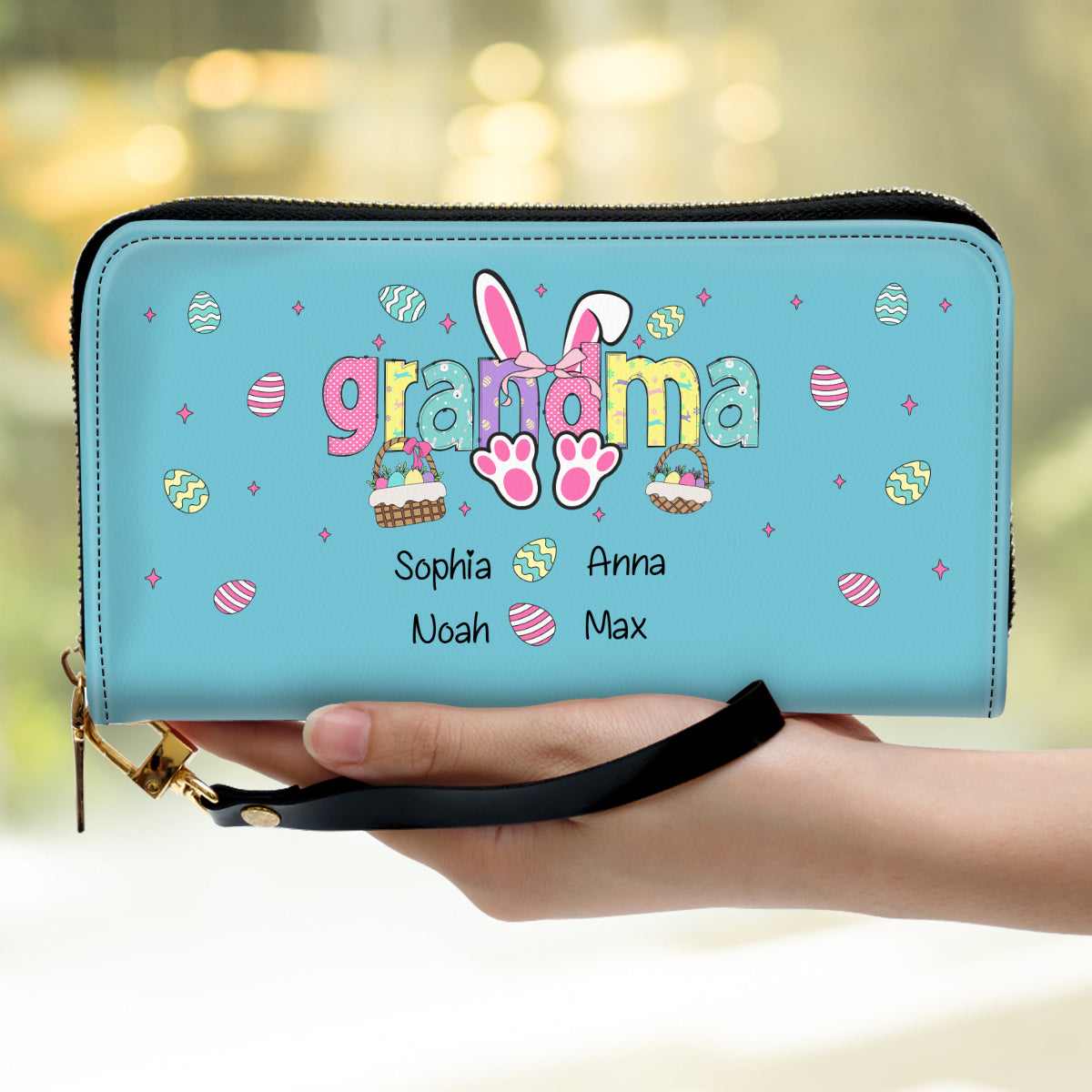 The Heart Of Grandma Is Pure Gold - Personalized Leather Wallet