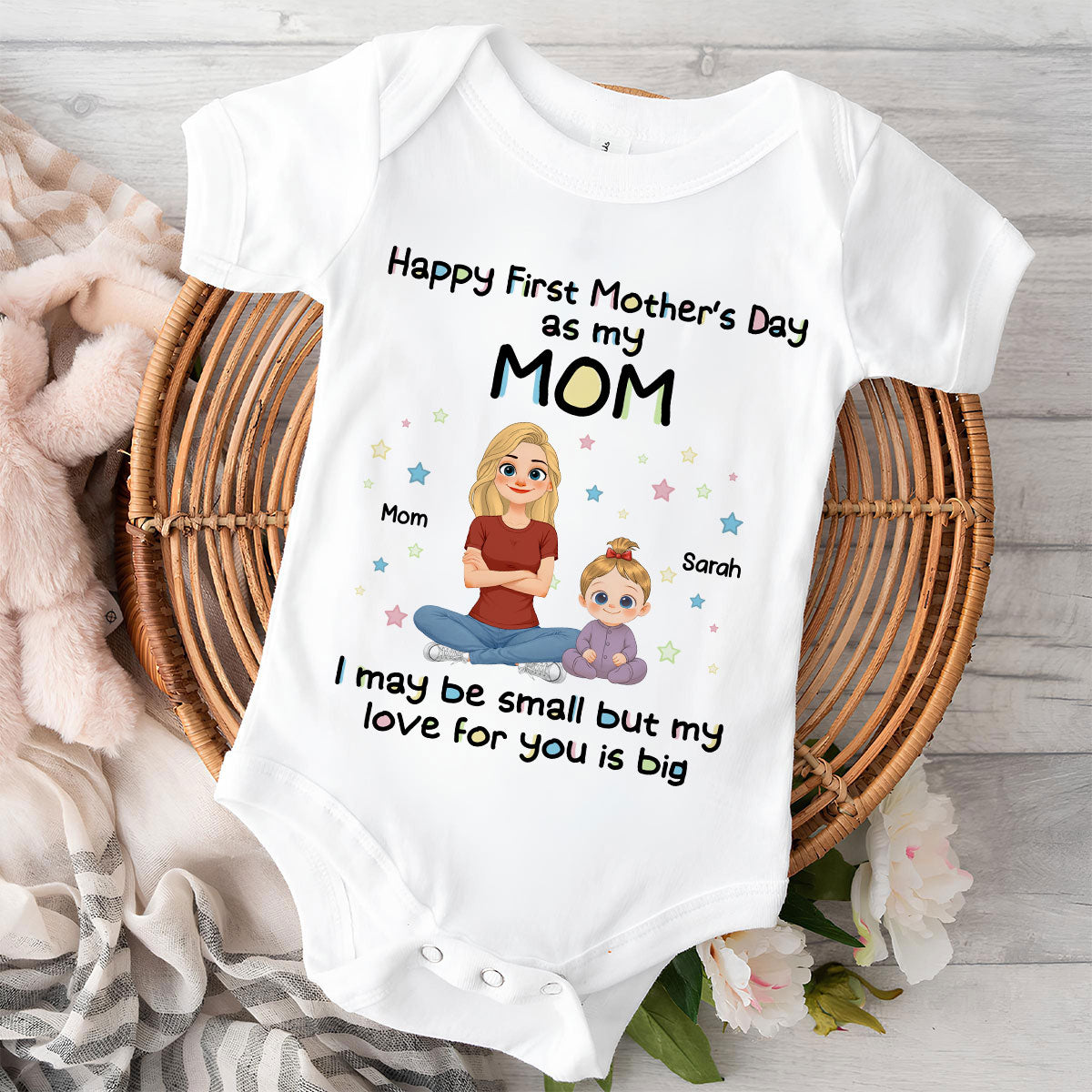 New Mom Love - Personalized Baby Onesie