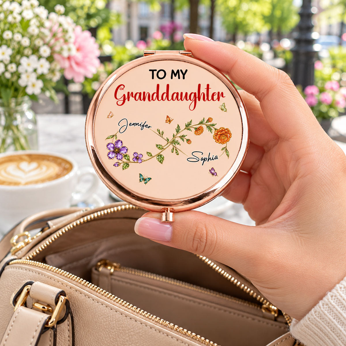 For The Little Girl - Personalized Compact Mirror