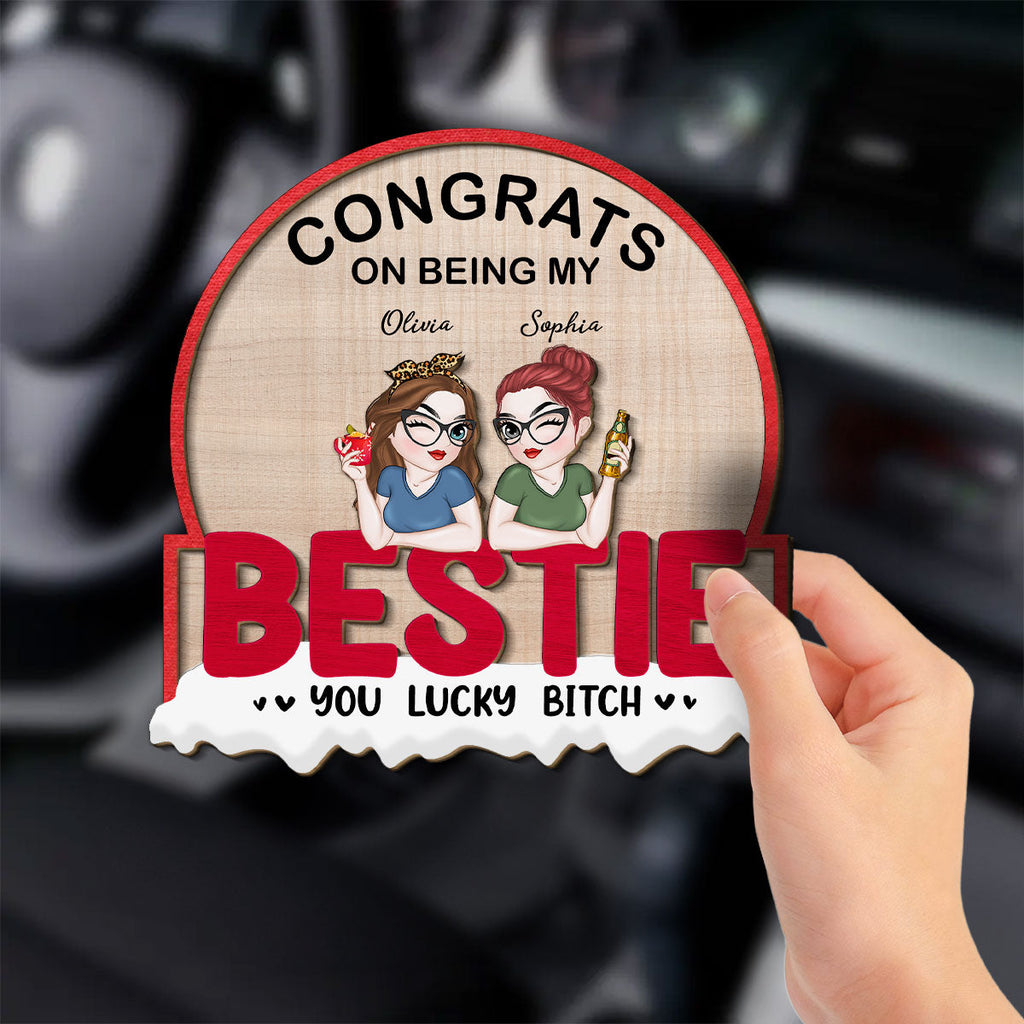 Always Besties - Personalized Car Visor Clip