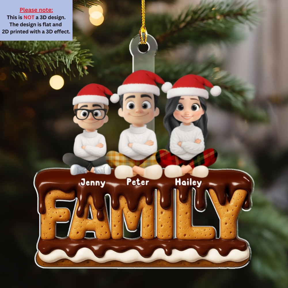 Custom Family Ornament, Christmas Gift for Family Members •  Family Christmas 2025 - Personalized Acrylic Ornament