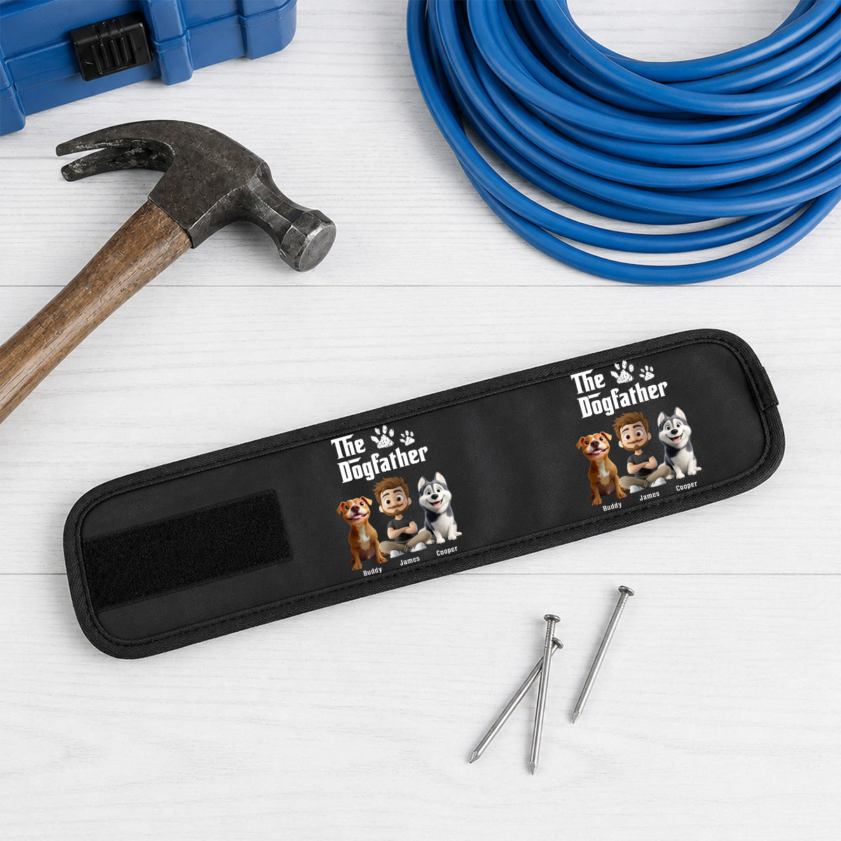 Cool Dog Father - Personalized Magnetic Tool Wristband