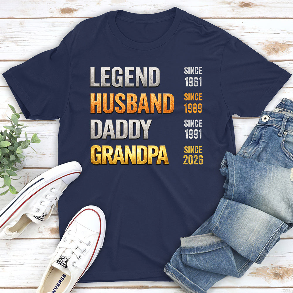 Custom Father's Day, Special Gift for Dad & Grandpa • Legendary Dad Metal Retro - Personalized 3D Effect Shirt